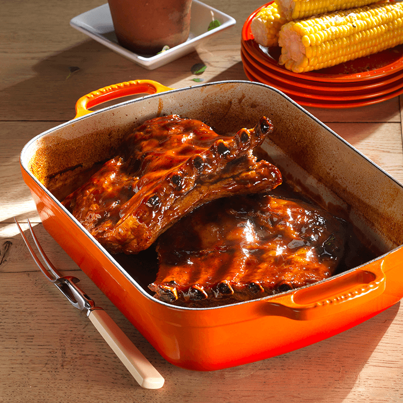 Signature Cast Iron Rectangular roaster, 33cm - 4.9 litre, Volcanic