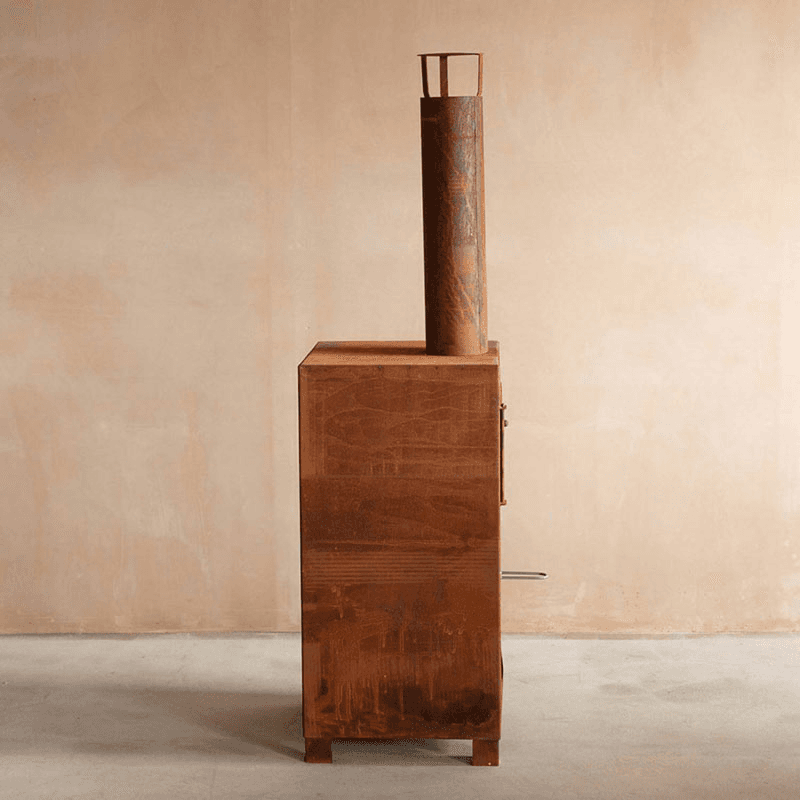 Outdoor Heater and Pizza Oven, H136cm, Rust