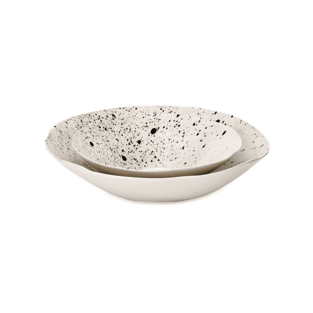 Ama Large serving bowl, D7.5 x 34.5cm, Splatter