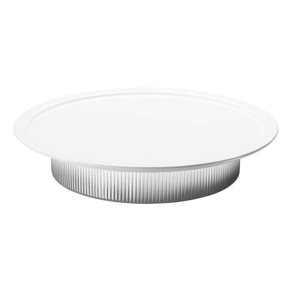 Bernadotte Serving plate, White Porcelain / Stainless Steel