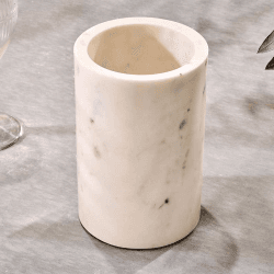 Image showing the Duru Marble Wine Cooler, H18cm, White product.