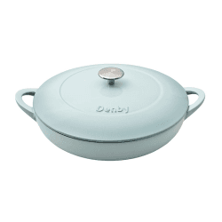 Image showing the Cast Iron Shallow Casserole Dish, D30 x H13cm, Cobalt Blue product.