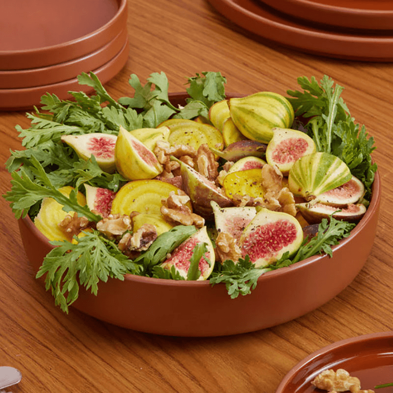 Set of 4 Dinner Bowls, 22cm, Terracotta
