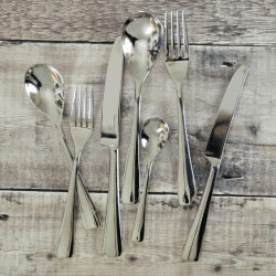 Image showing the Malvern Bright 24 piece cutlery set, Stainless Steel product.