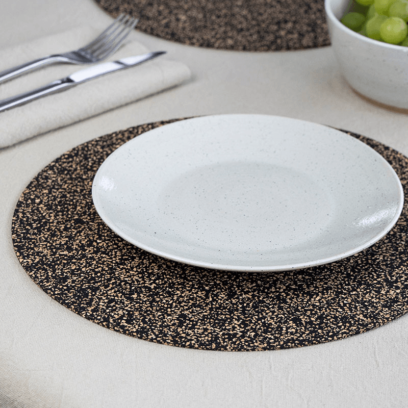 Dash Set of 4 Placemats, D30cm, Black