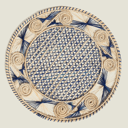 Image showing the Sandra Set of 2 Woven Placemats, D35cm, Midnight Blue product.