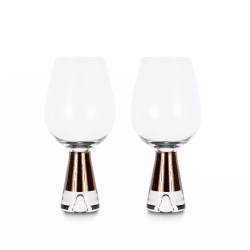 Image showing the Tank Pair of wine glasses, W9 x H18.6cm, Glass product.