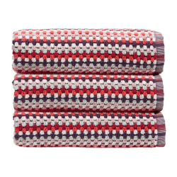 Image showing the Carnaby Stripe Bath Sheet, Berry product.
