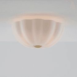 Image showing the Flower Flush Ceiling Light, H22cm, Opal product.