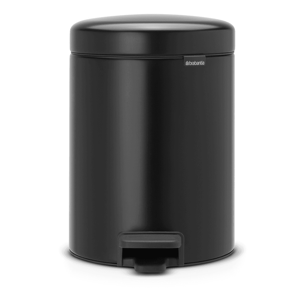 newIcon Pedal bin, 5 litre, Matt Black