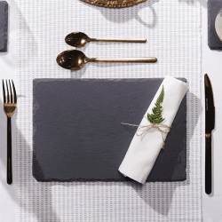 Image showing the Set of 4 slate placemats product.