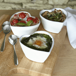 Image showing the Porto Heart Ramekin, White product.