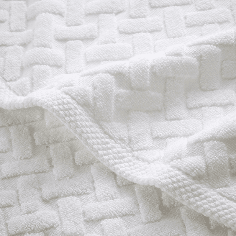 Trellis Towel Hand Towel, White