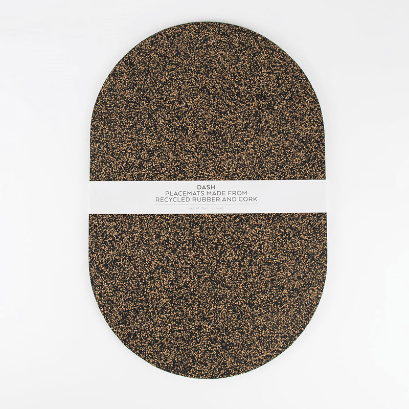 Dash Set of 4 Placemats, W30 x L40cm, Black