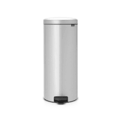Image showing the New Icon Plastic bucket pedal bin, 30 litre, Metallic Grey product.