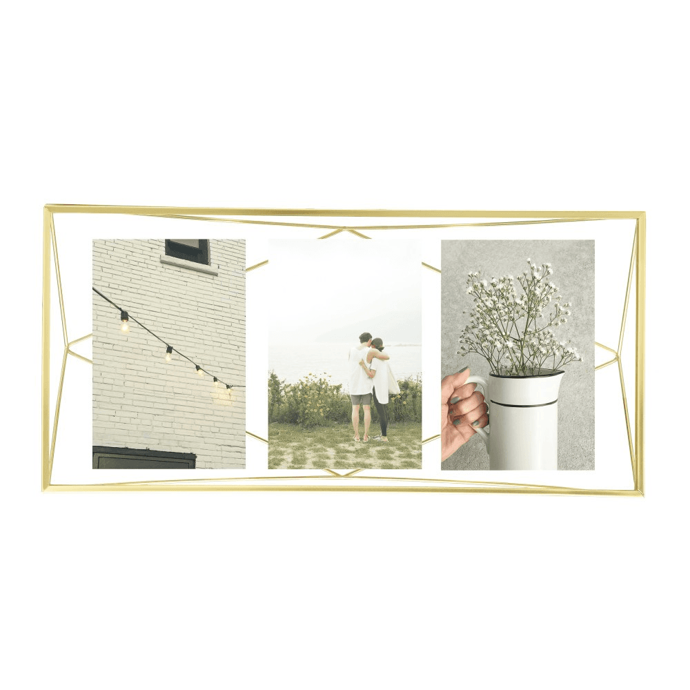 Prisma Photo frame, 48 x 23 x 8cm, Matte Brass