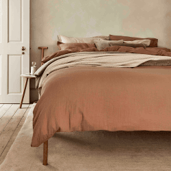 Image showing the Organic Retreat Fitted Sheet, Super King, Clay product.