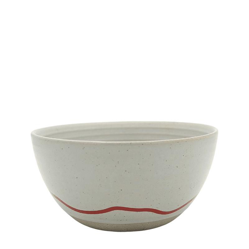 Studio Bowl, D14cm, Pebble & Red