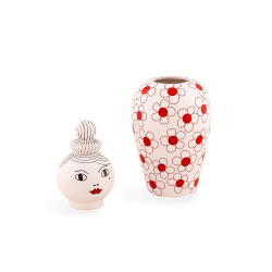 Image showing the Canopie, Vase with Lid, Red product.