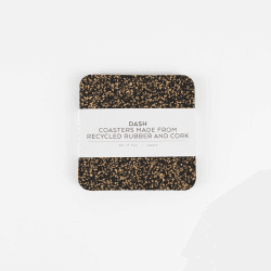 Image showing the Dash Set of 4 Coasters, W10 x L10cm, Black product.