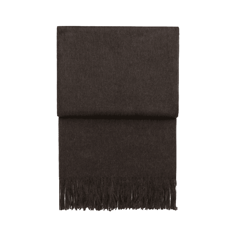 Luxury Plaid Throw, H200cm x W130cm, Coffee
