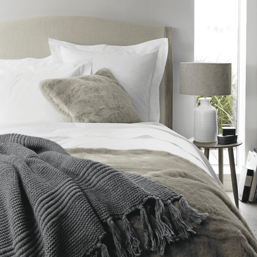 Savoy - 400 Thread Count Egyptian Cotton Double duvet cover, W200 x L200cm, White