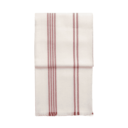 Image showing the Lines Throw, H190cm x W130cm, White/Rusty Red product.