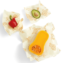 Image showing the Bee's Wrap Print Pack of 3 food wraps, small/med/large product.