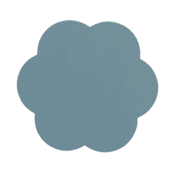 Image showing the Lacquered Scallop Set of 4 Coasters, D13cm, Chambray product.
