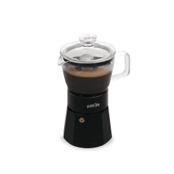 Image showing the Verona Glass Espresso Maker, 290ml, Black product.