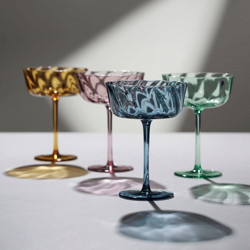 Vienna Set of 4 Champagne Bowls, 300ml, Blue