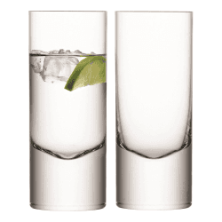 Image showing the Boris Set of 2 Highball Glasses, 360ml, Clear product.