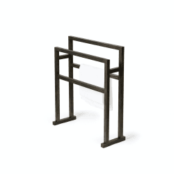 Image showing the Mezza Large towel rail, H80 x W65 x D23cm, Dark Brown product.