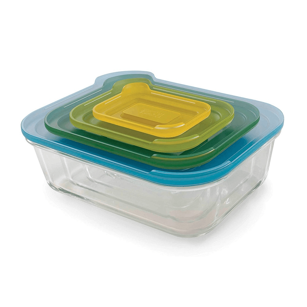 Nest 4 piece glass storage set