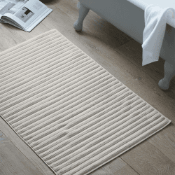 Image showing the Rib Hydrocotton Large Bath Mat, 70 x 110cm, Oatmeal product.
