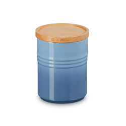 Image showing the Stoneware Storage Jar, Medium, Chambray product.