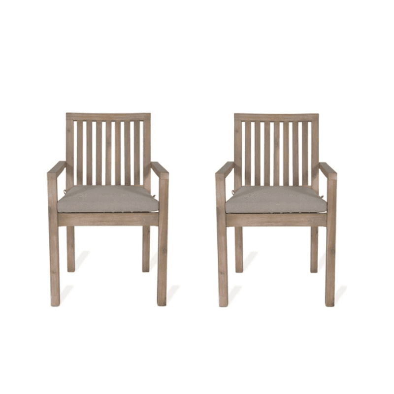 Porthallow Set of 2 Dining Chairs with Arms, Natural