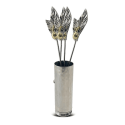 Image showing the Olive Set of 4 Picks, L14cm, Silver product.