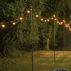Image showing the Festoon Pole, H275cm, Black product.
