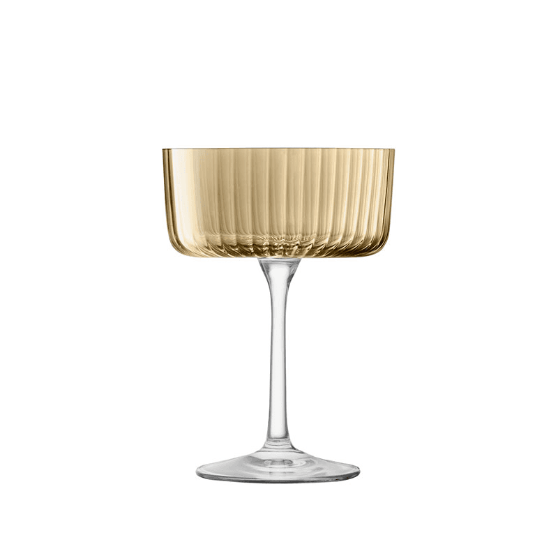 Gems Set of 4 Champagne/Cocktail Glasses, 230ml, Amber
