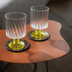 Image showing the Twirl Set Of 2 Glasses, 250ml, Yellow product.