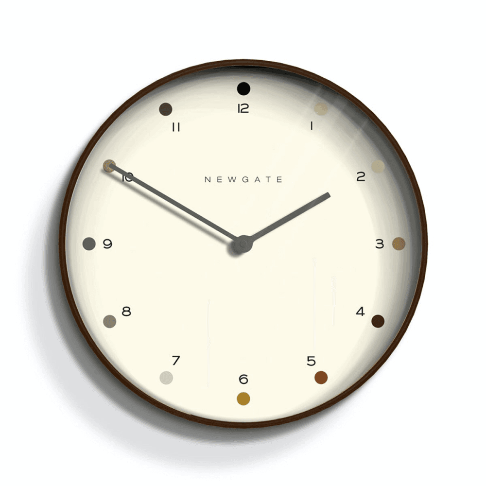 Mr Clarke Wall clock, Dia40cm, Dark Plywood Finish