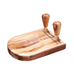 Image showing the Natural Elements Mezzaluna set, 25 x 18cm, Acacia Wood product.
