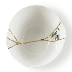 Image showing the Kintsugi - No2 Bowl, D11.5cm, white/gold product.