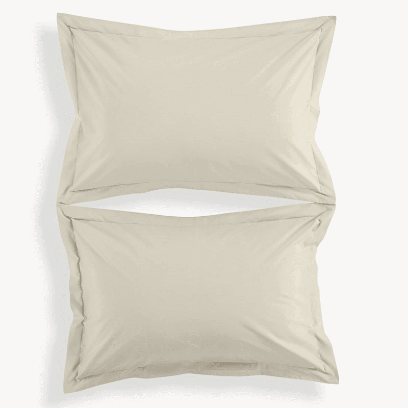 200TC Organic Pair of Oxford Pillowcases, Hazelnut