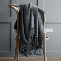 Image showing the Classic Plaid Throw, H200cm x W130cm, Light Grey product.