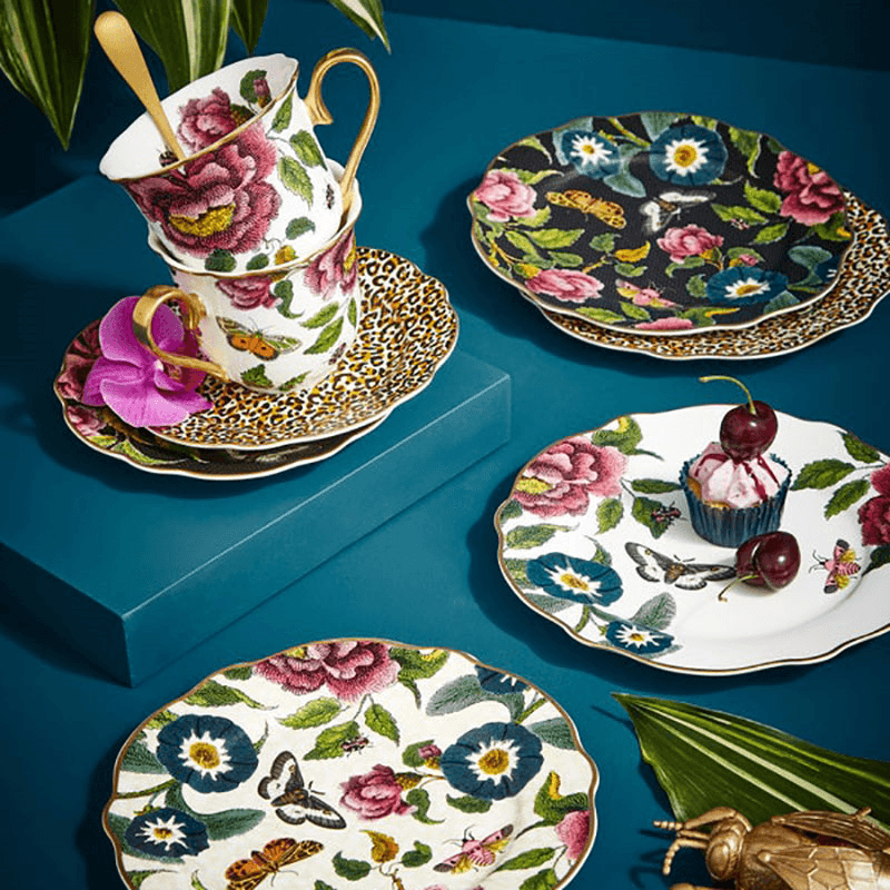 Creatures of Curiosity Set of 4 Plates, D20.5cm, Leopard