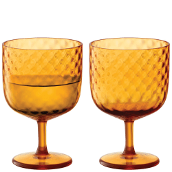 Image showing the Dapple Wine Glasses Set of 2, 325ml, Sun Amber product.