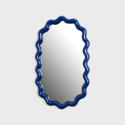 Image showing the Zigzag Mirror, D40cm, Blue product.