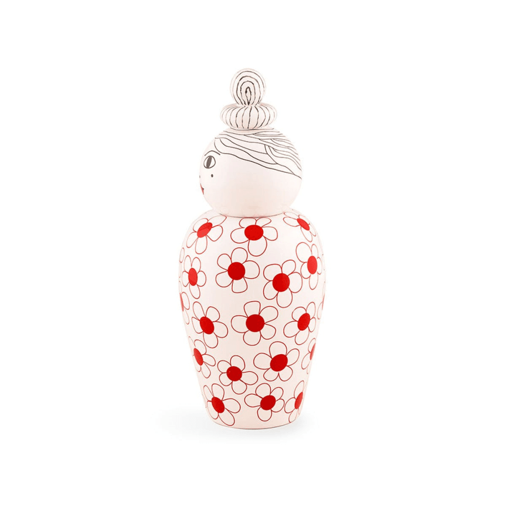 Canopie, Vase with Lid, Red